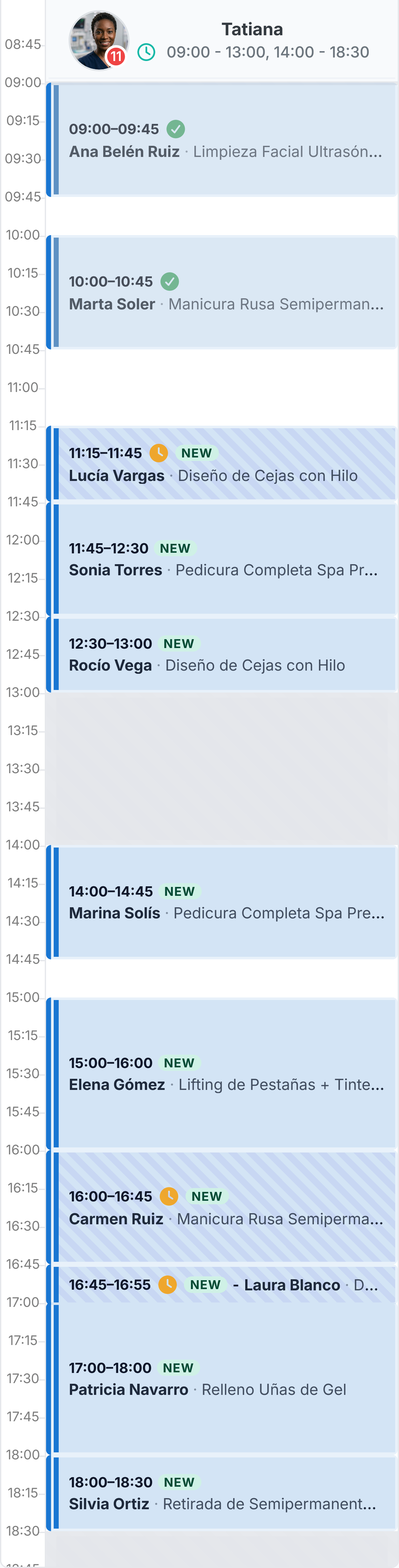 Agenda multi-empleado