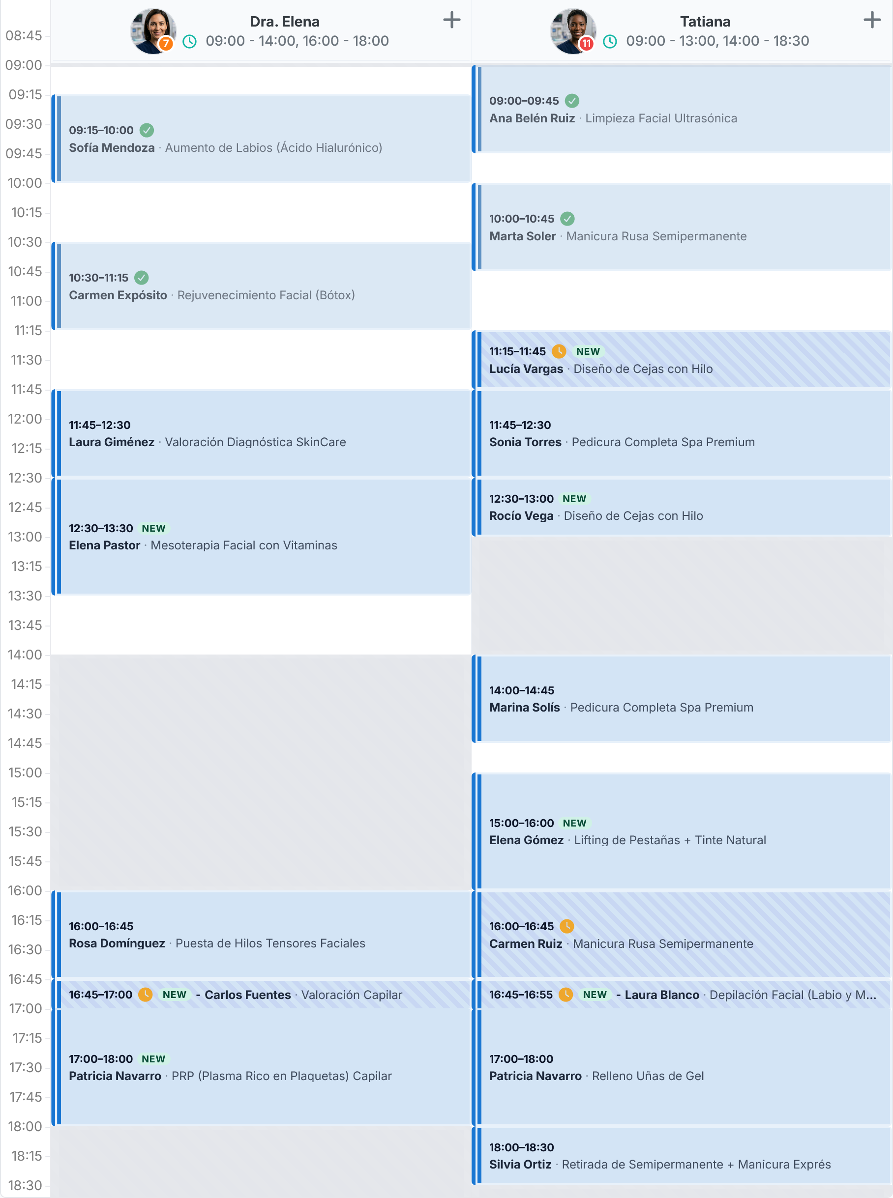Agenda PC multi-empleado