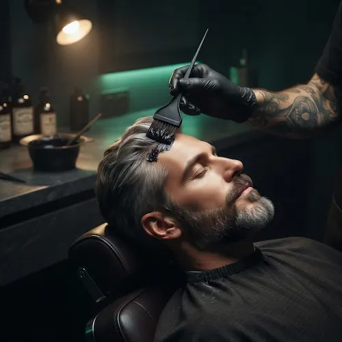 Camuflaje y matizado de canas para hombre