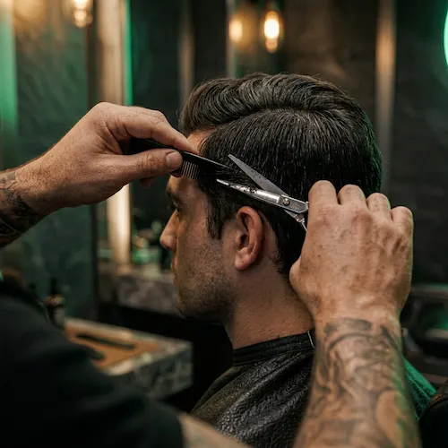 Corte clásico caballero a tijera
