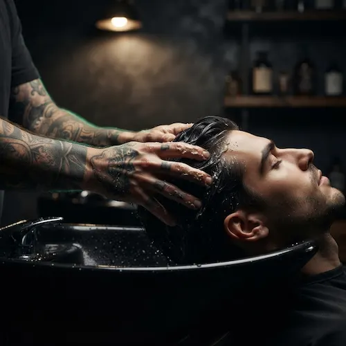 Tratamiento detox y peeling capilar masculino